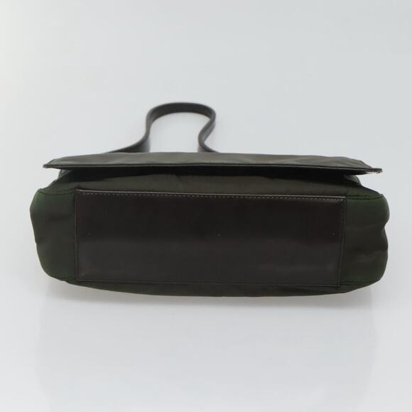 PRADA Shoulder Bag Nylon Khaki Silver - Picture 9 of 12